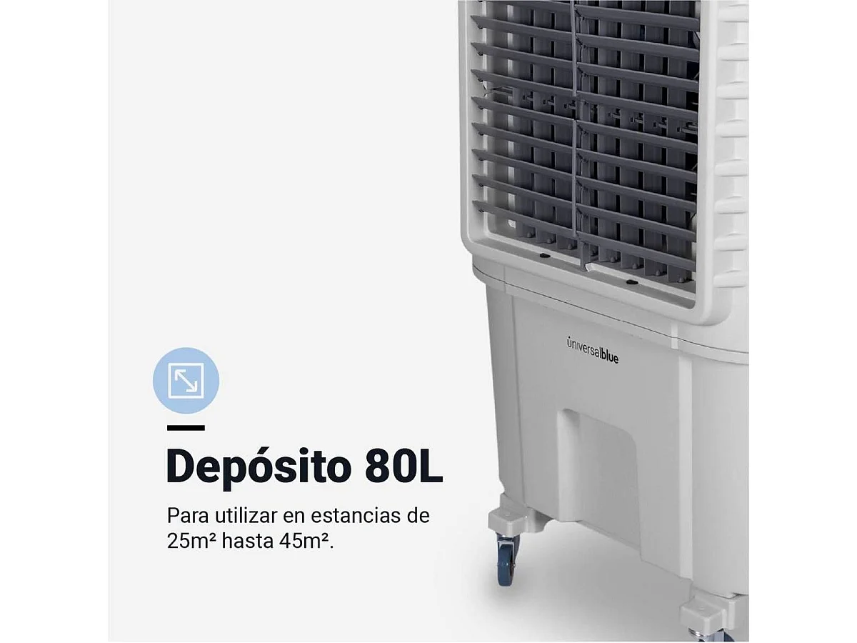 Climatizador evaporativo Universal Blue Tulum 7080 210W 80L oscilante 25-45 m² blanco