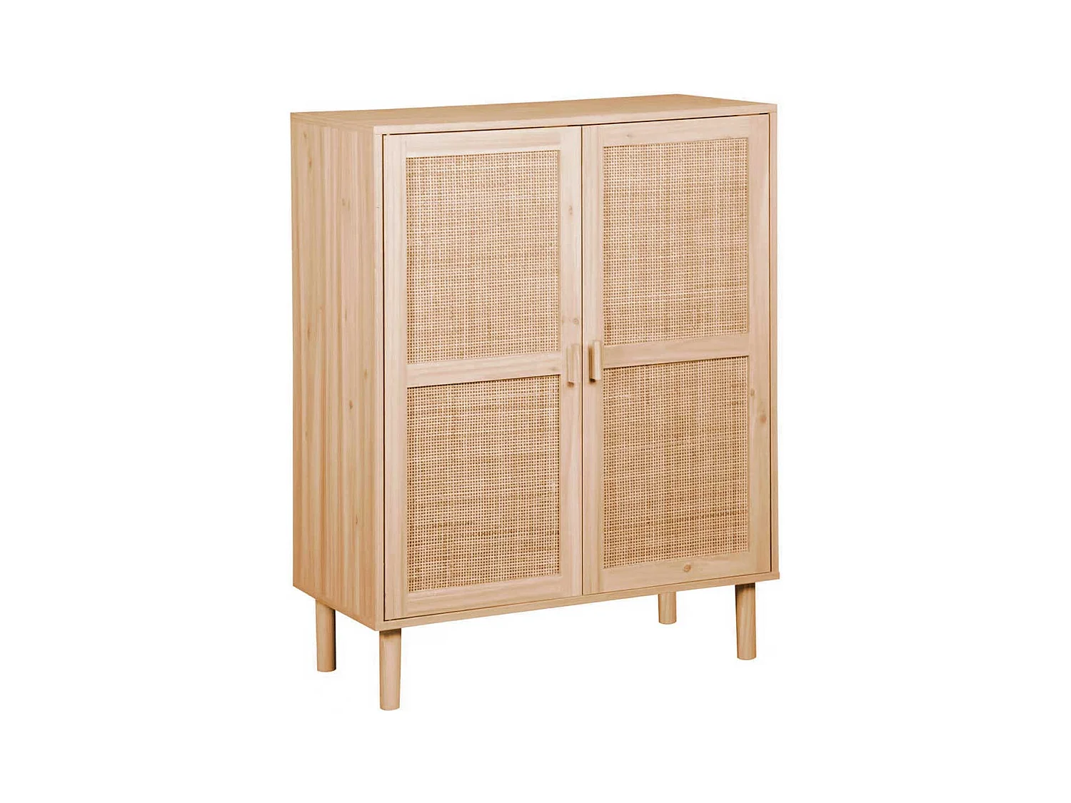 Meuble d'appoint Décor Pin/Rotin 80x100x40 cm