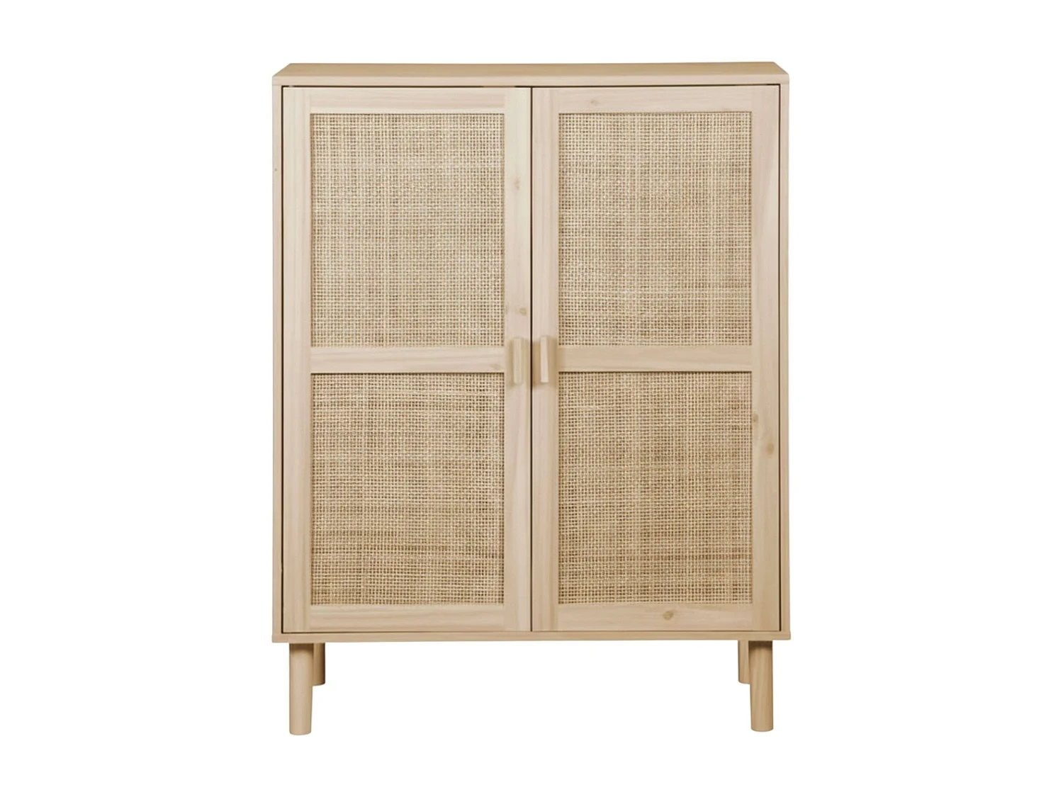 Meuble d'appoint Décor Pin/Rotin 80x100x40 cm