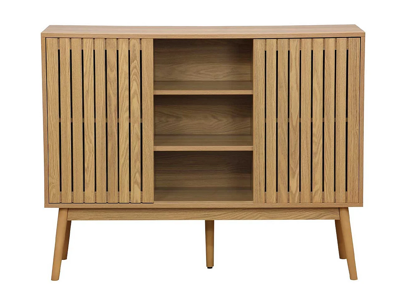 Consola baja Trend 2 puertas correderas + 2 cajones natural 90x115x40 cm Adec