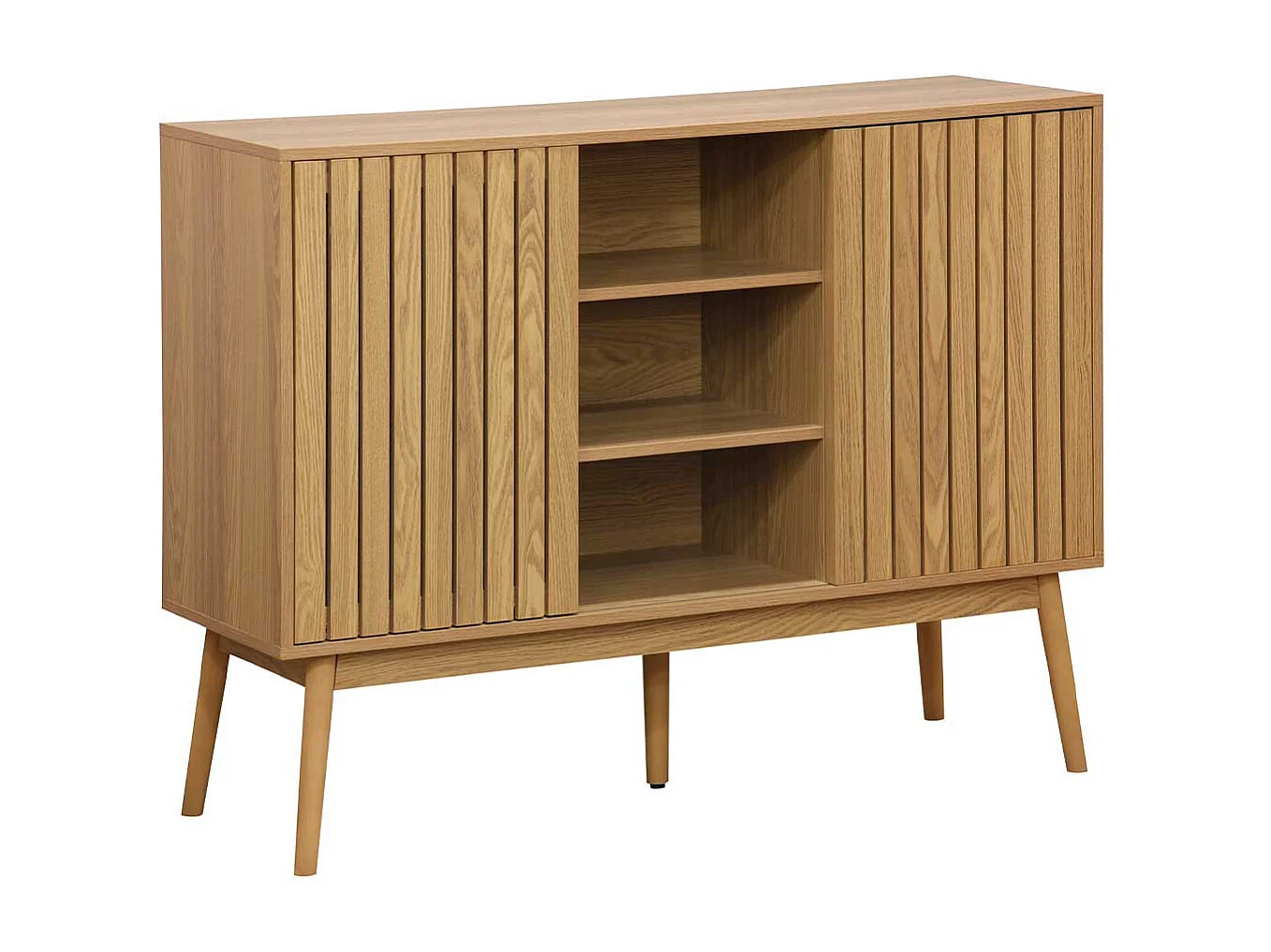 Consola baja Trend 2 puertas correderas + 2 cajones natural 90x115x40 cm Adec