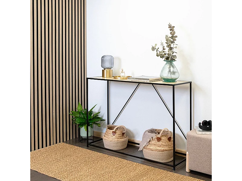 Consola MOA Vinthera estante metal negro 85x120x40 cm