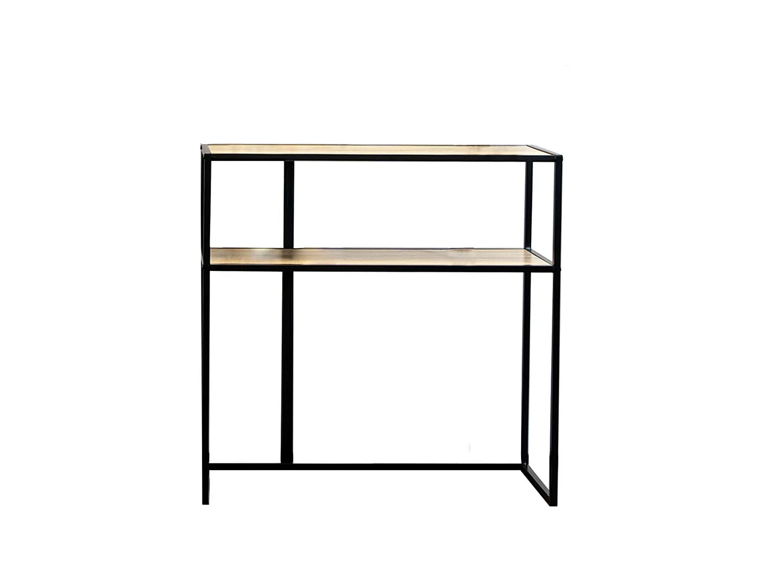 Consola MOA Vinthera 2 estantes metal negro 77x78x27 cm