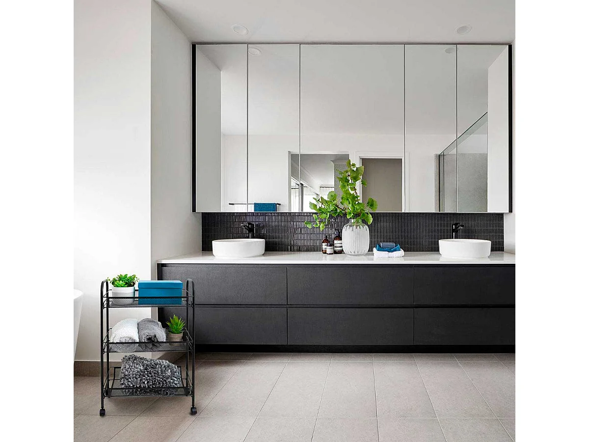 Carrito multiusos Garbo Quid 3 cestas negro 63x44x26 cm