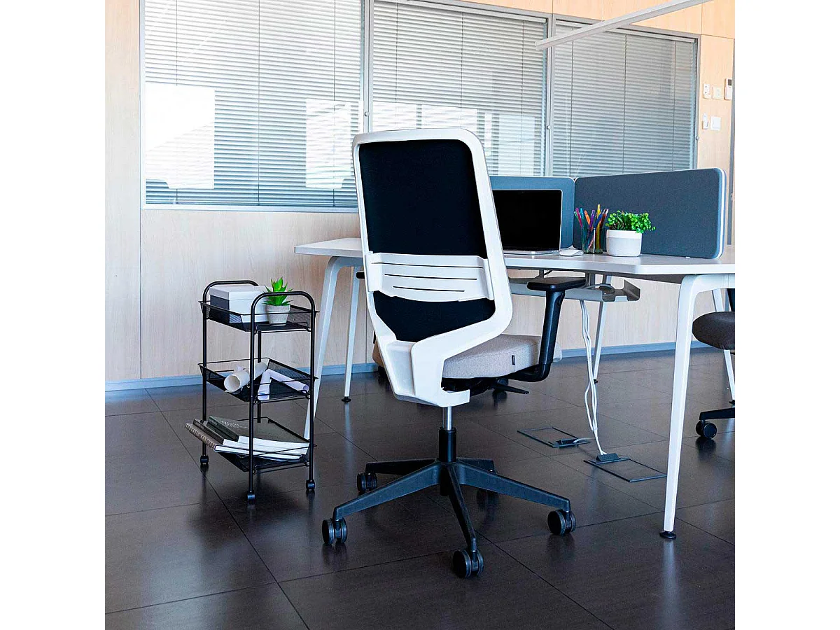 Carrito multiusos Garbo Quid 3 cestas negro 63x44x26 cm