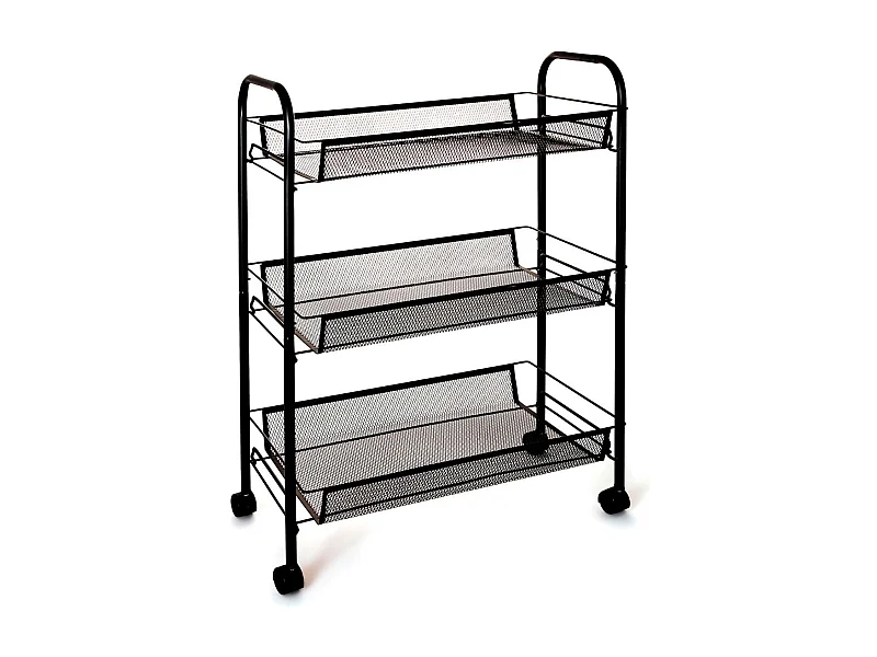 Carrito multiusos Garbo Quid 3 cestas negro 63x44x26 cm