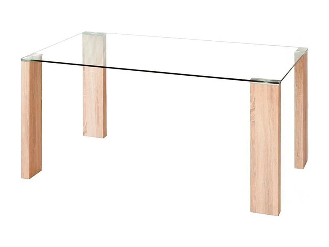 Conjunto de comedor 1 mesa Hana cambria + 6 sillas Sakura beige