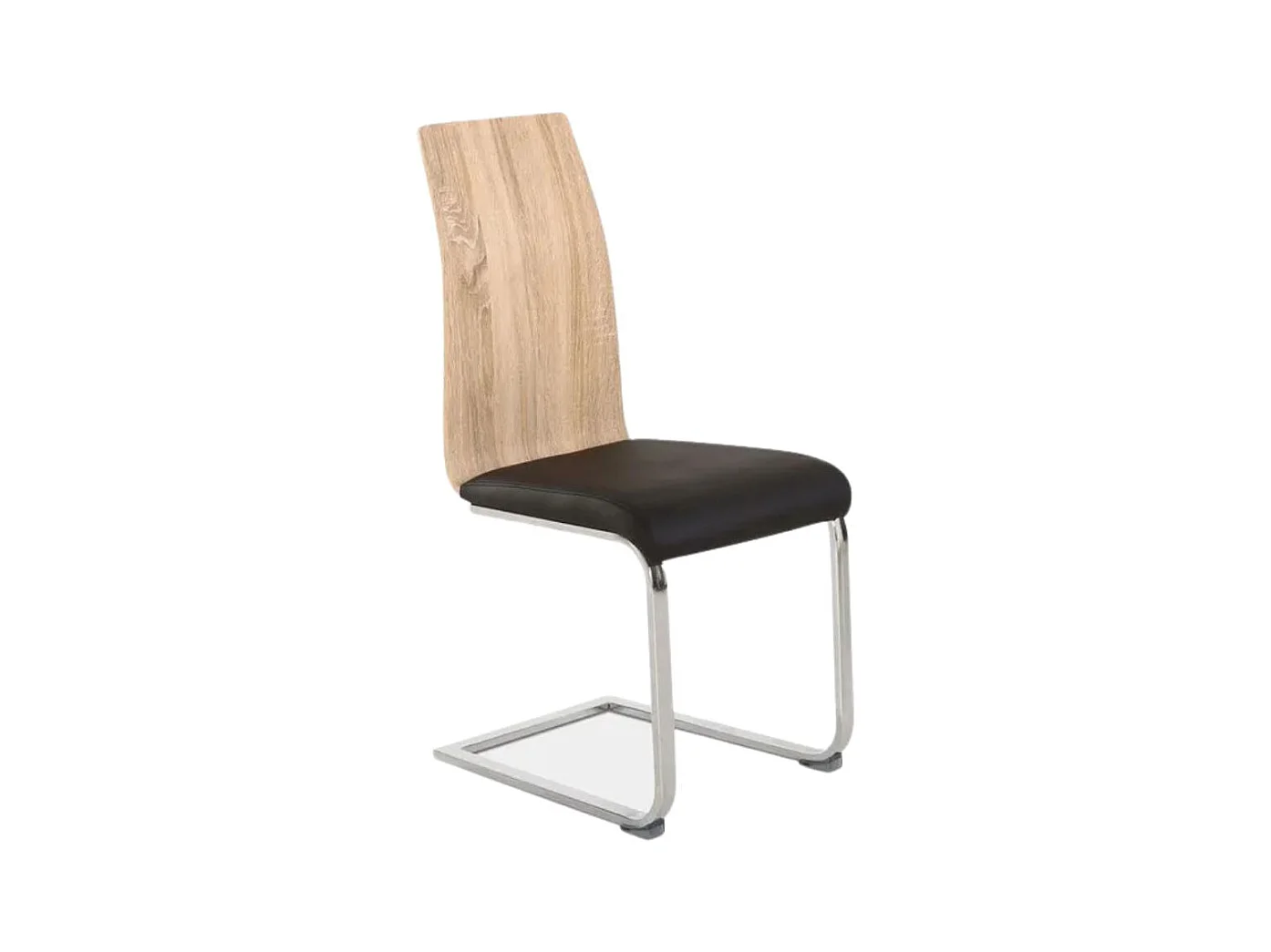 Conjunto de salón mesa Sensei + 4 sillas Sensei negro/natural