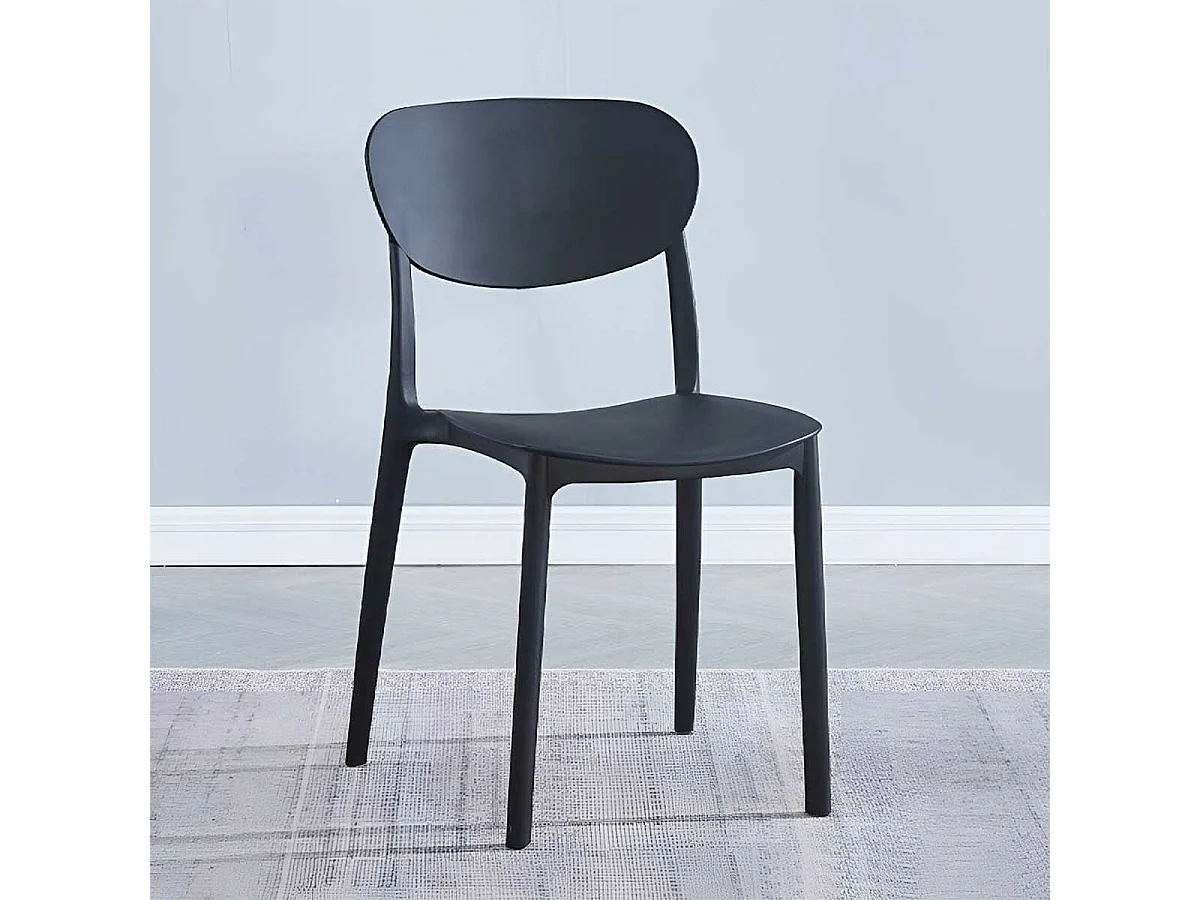 Conjunto de comedor Videl 1 mesa + 5 sillas roble/negro