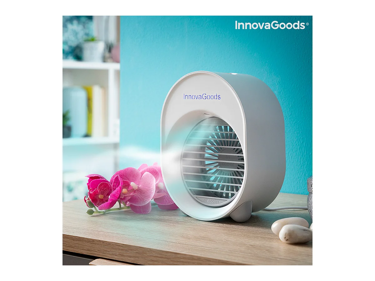 Mini-climatiseur Humidificateur à Ultrasons avec LED Koolizer InnovaGoods