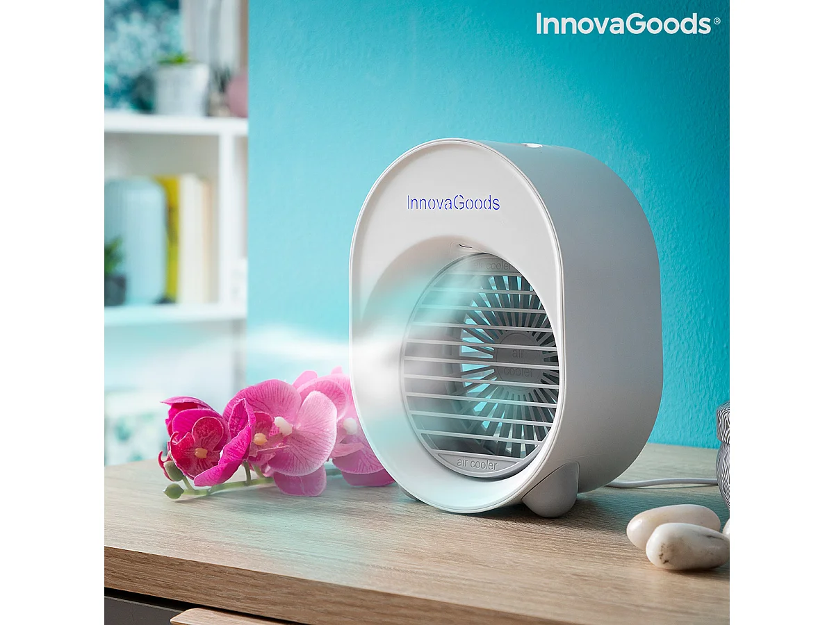 Mini climatizador Koolizer InnovaGoods con LED 4,5W blanco