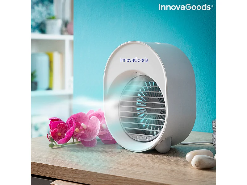Mini-climatiseur Humidificateur à Ultrasons avec LED Koolizer InnovaGoods