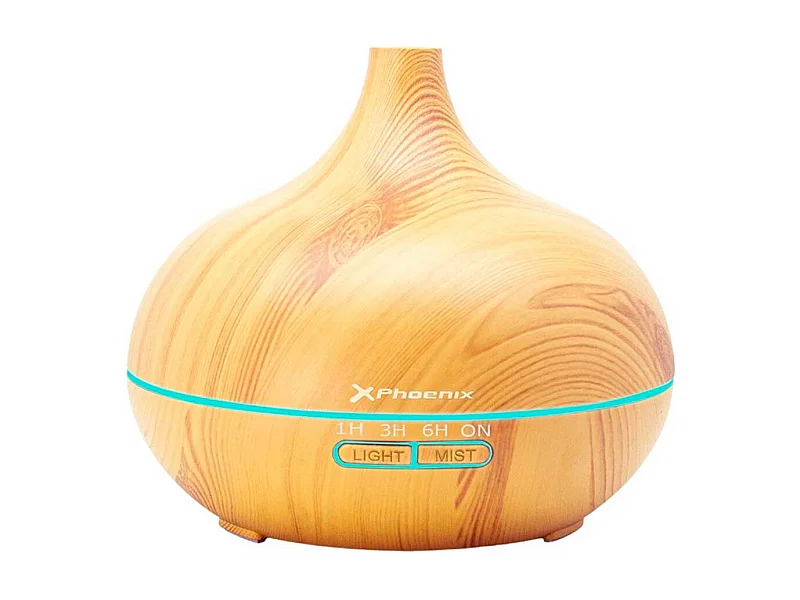 Humidificador Zen 02 Phoenix 400ml luz LED con mando a distancia madera