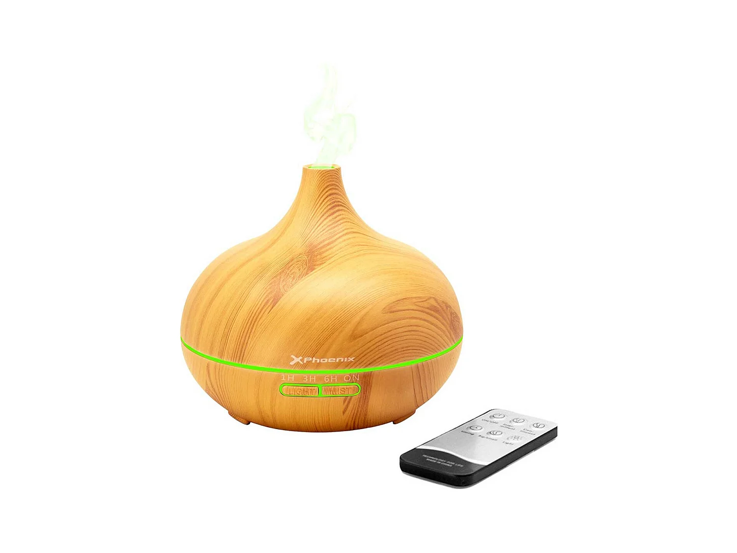 Humidificador Zen 02 Phoenix 400ml luz LED con mando a distancia madera