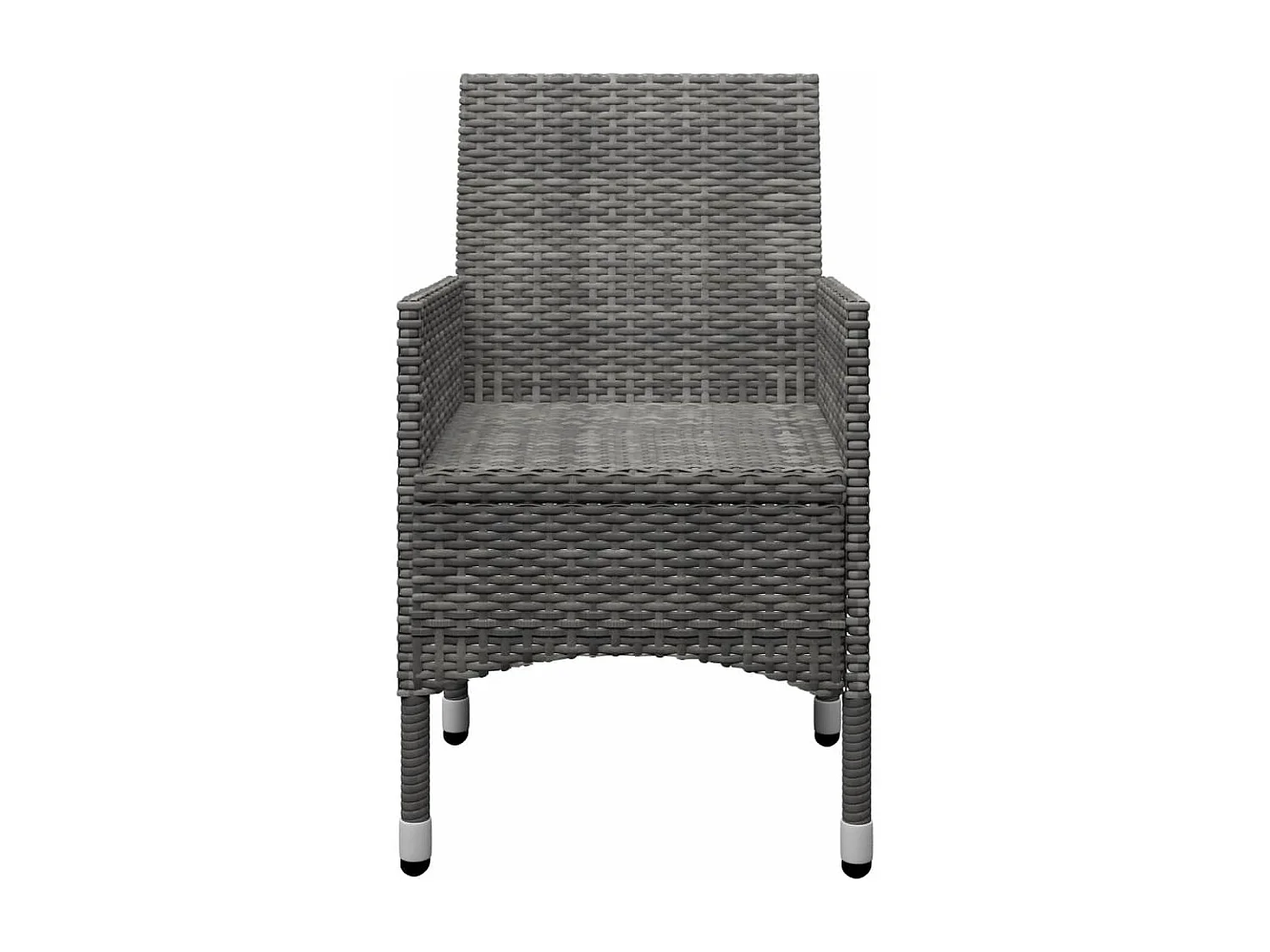 Ensemble à manger de jardin 5 pcs Gris