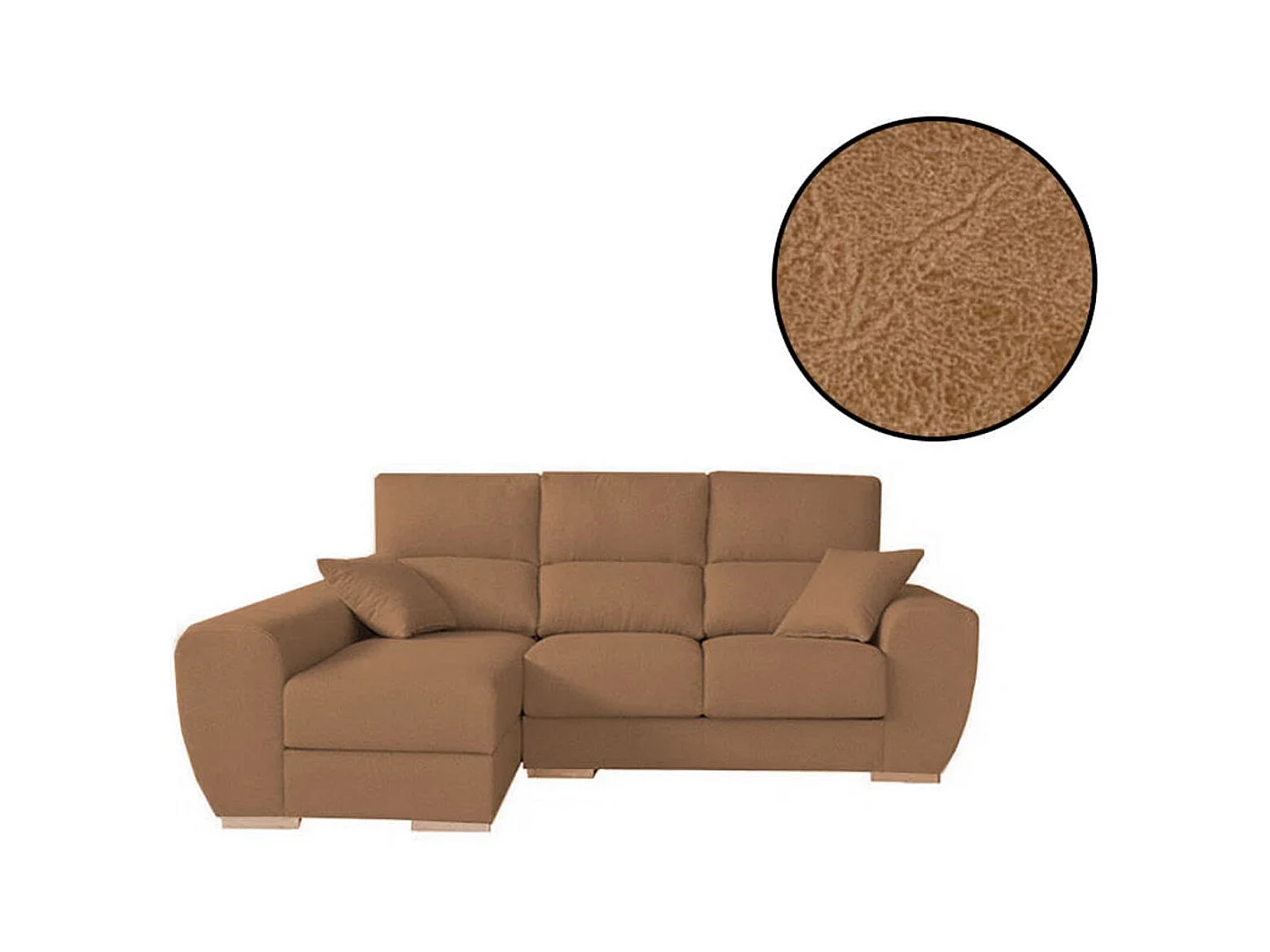 Sofá chaiselongue Valery vf izquierda opera piedra