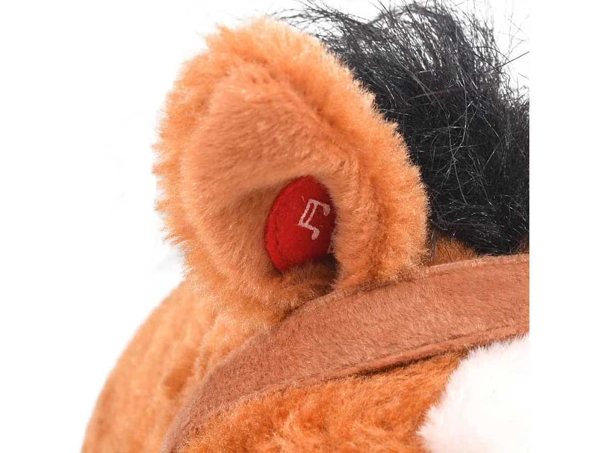 vidaXL Jouet en peluche Cheval Marron