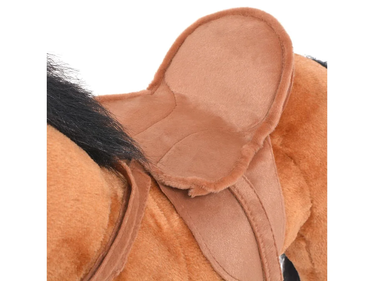 vidaXL Jouet en peluche Cheval Marron