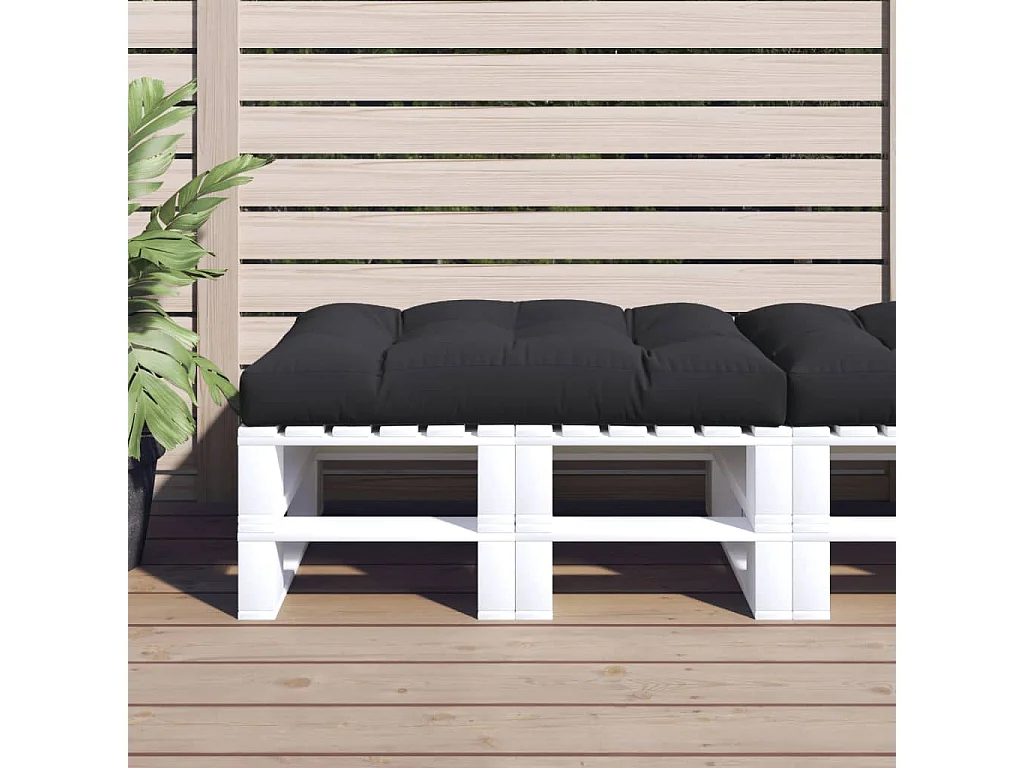 Palettenkissen Schwarz 120x80x12 cm Stoff