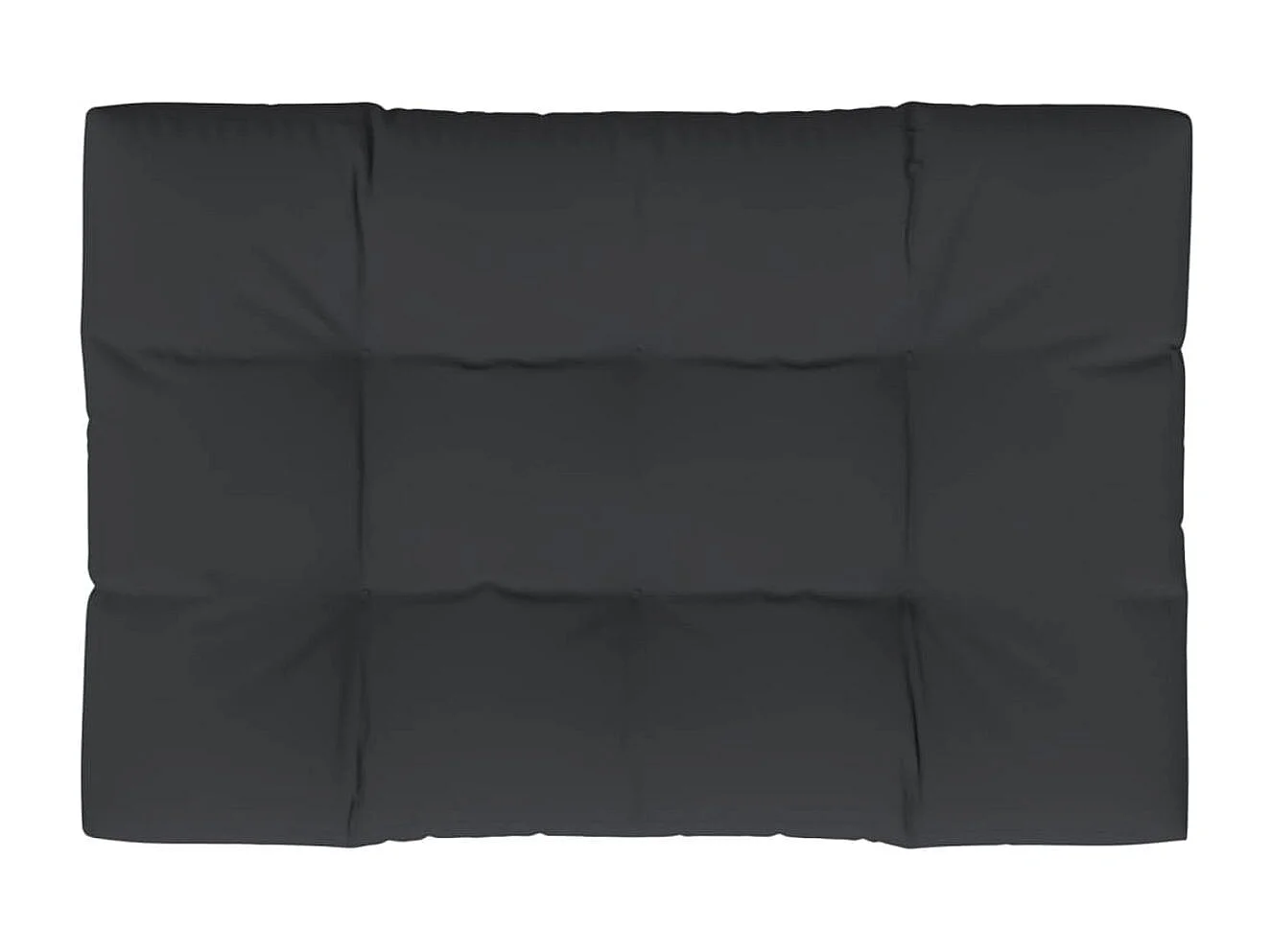 Palettenkissen Schwarz 120x80x12 cm Stoff