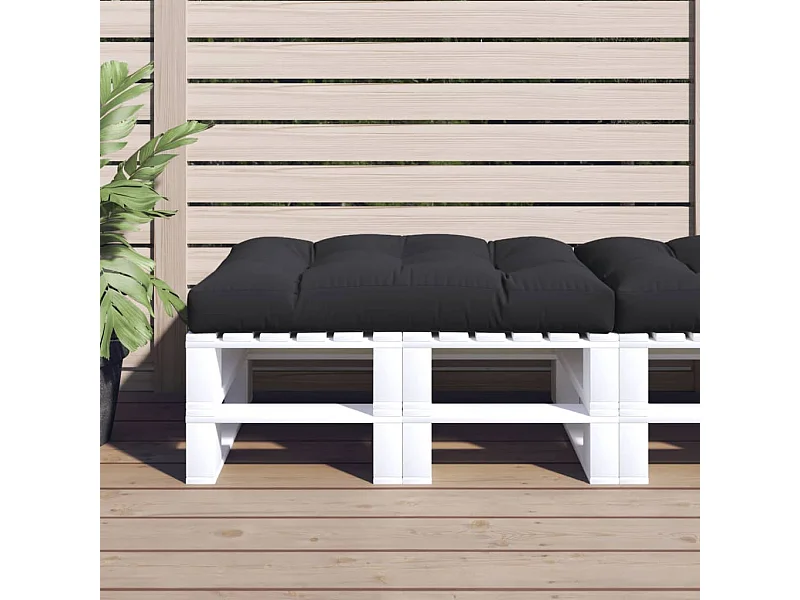 Palettenkissen Schwarz 120x80x12 cm Stoff