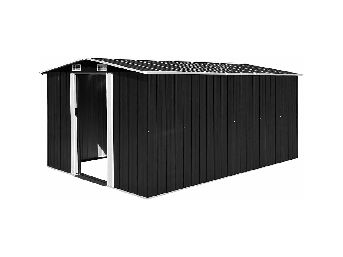 Galpão de jardim 257x392x181 cm Metal Antracite