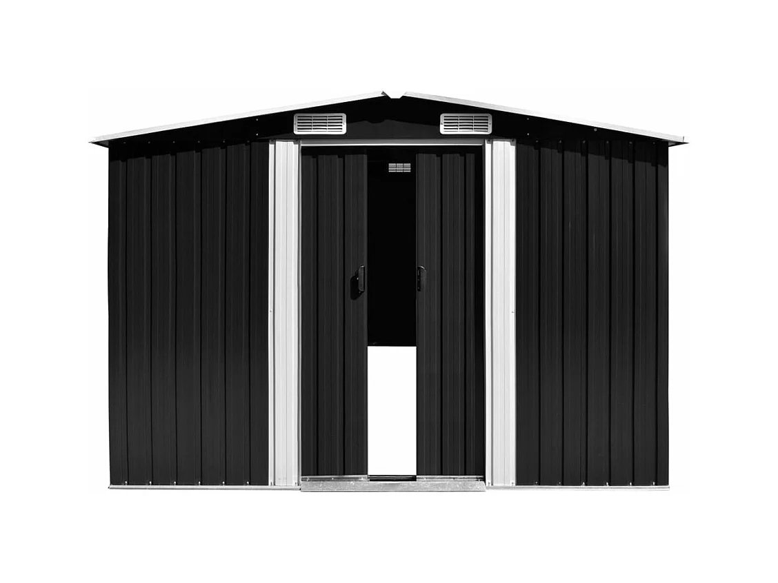 Galpão de jardim 257x392x181 cm Metal Antracite