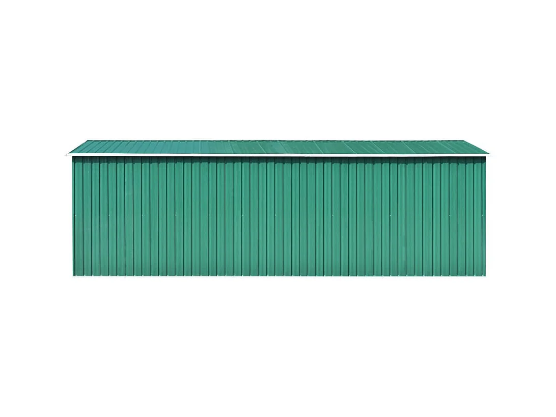 Caseta de jardín 257x580x181 cm Metal Verde