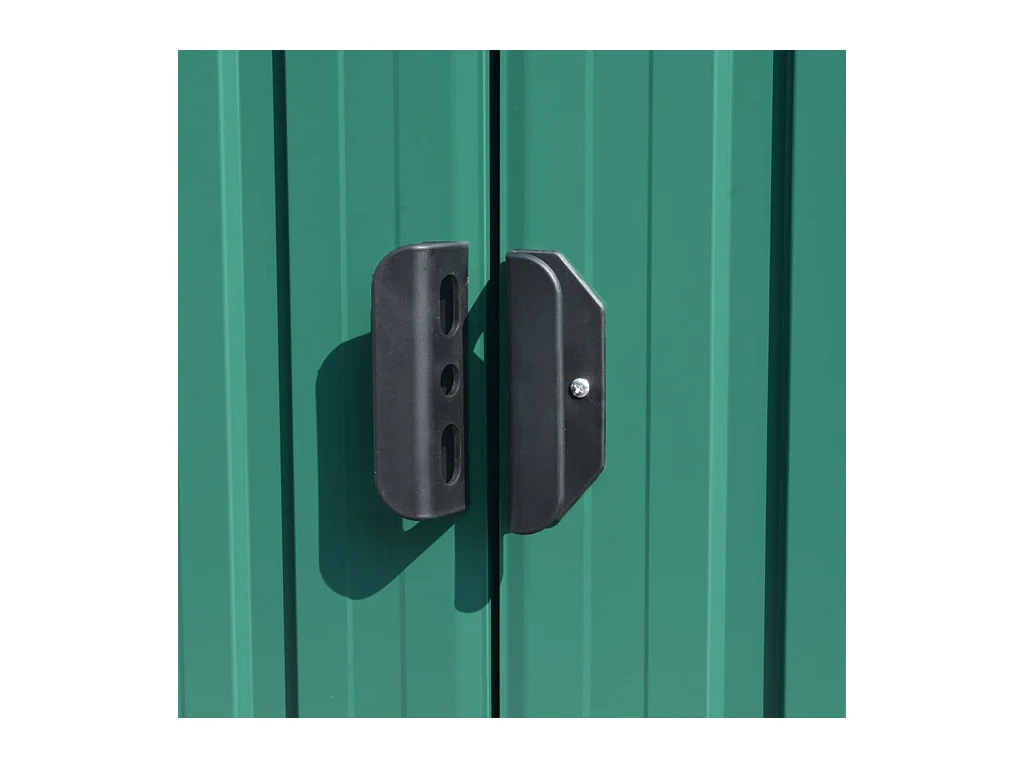 Caseta de jardín 257x580x181 cm Metal Verde