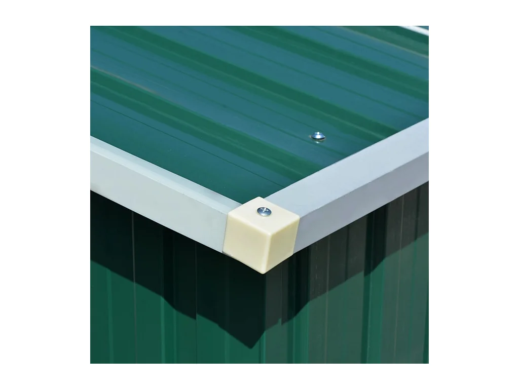 Caseta de jardín 257x580x181 cm Metal Verde