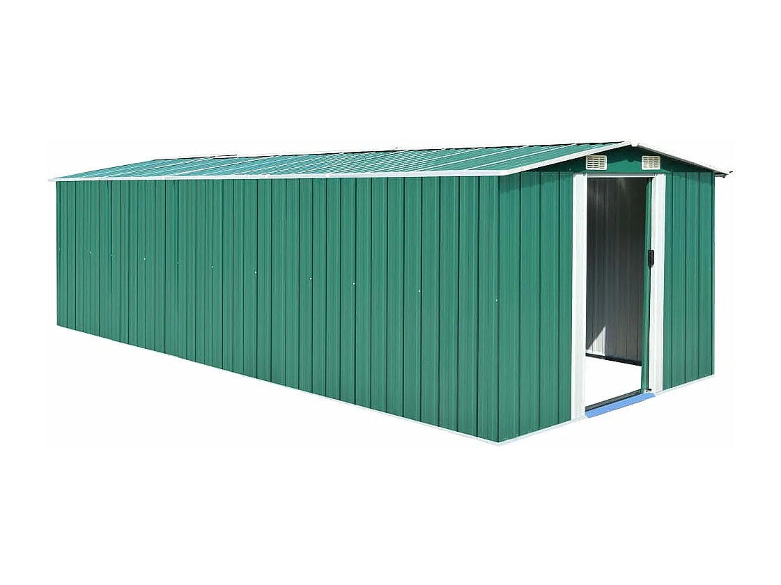 Abri de jardin 257x580x181 cm Métal Vert