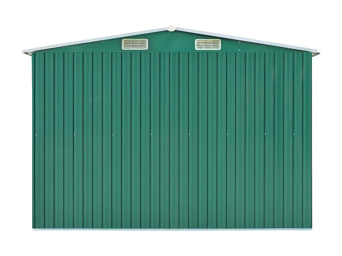Gartenhäuschen 257x489x181 cm Grün Metall