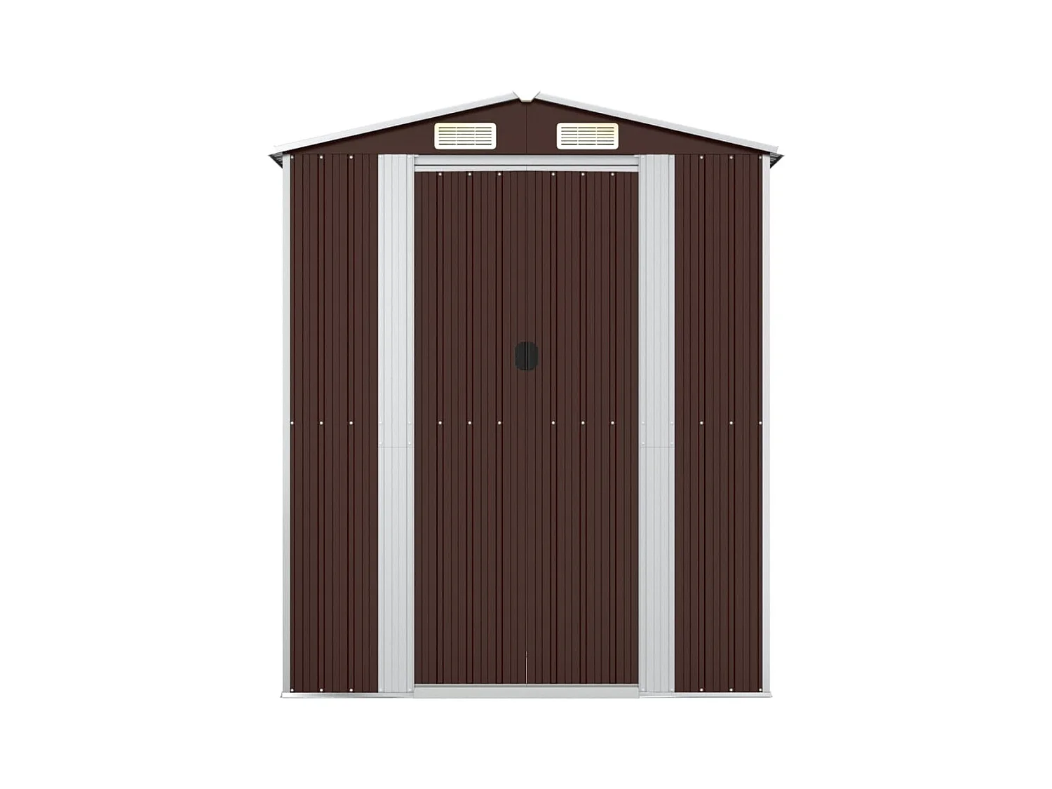 Abri de jardin Marron foncé 192x108x223 cm Acier galvanisé