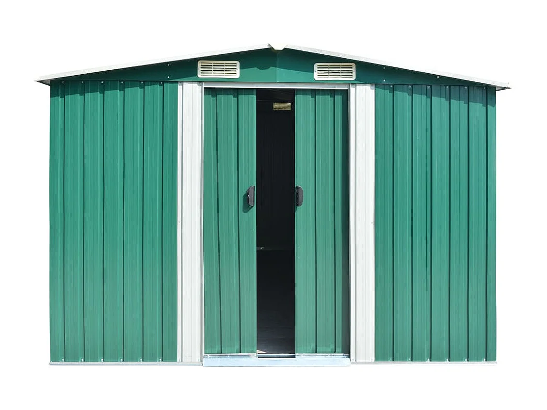 Abri de jardin 257x392x181 cm Métal Vert