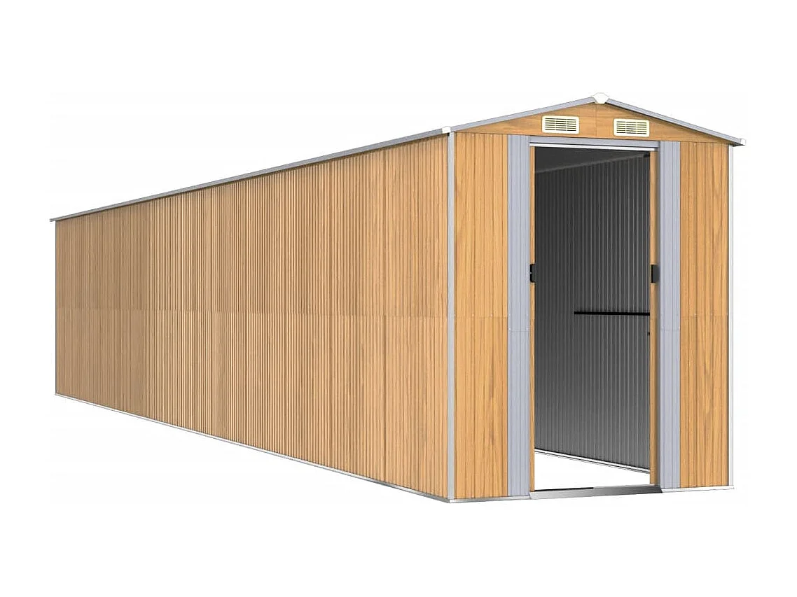 Tuinhuis Lichtbruin 192x1021x223 cm Gegalvaniseerd staal