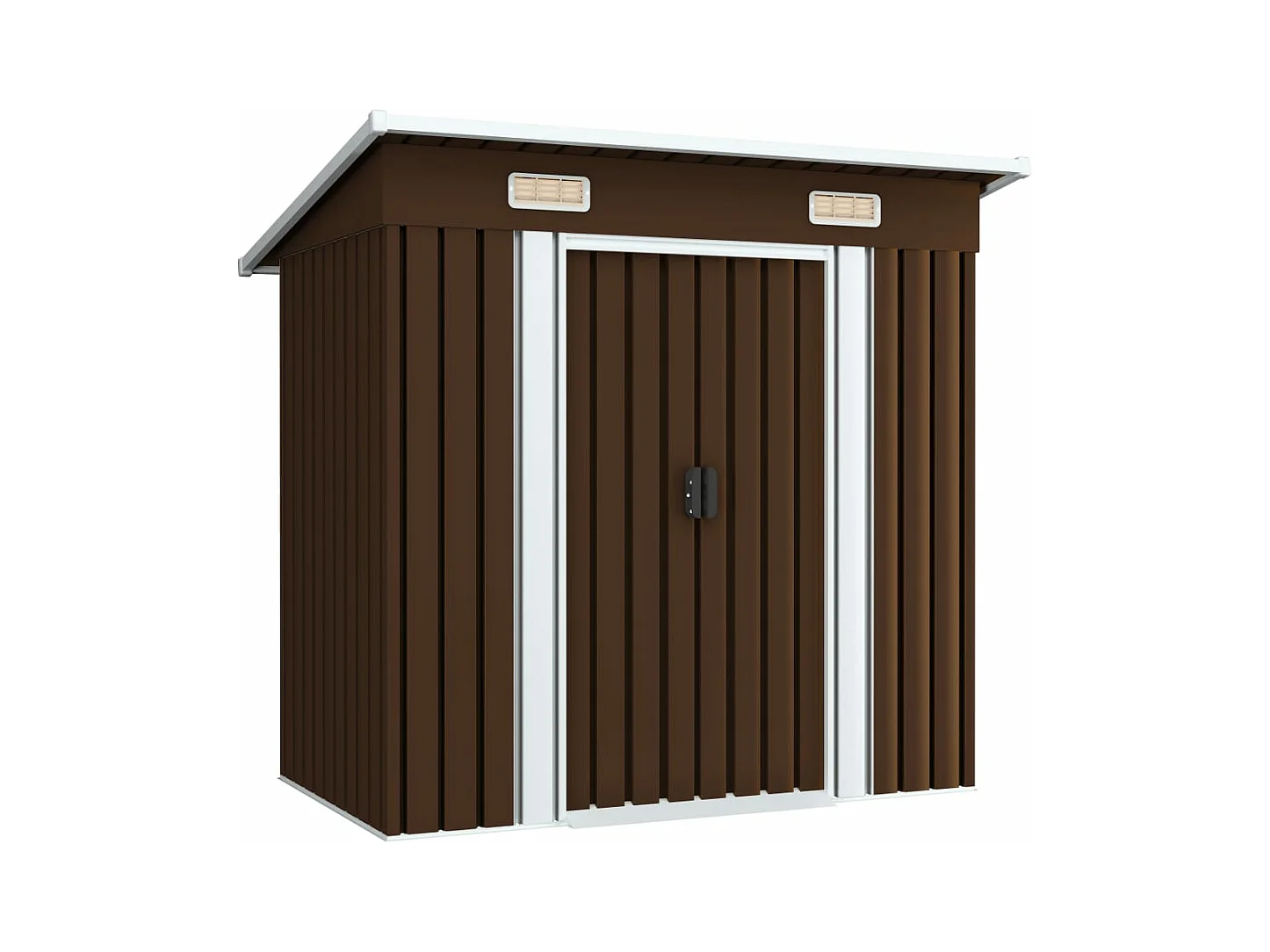 Gartenschuppen Braun 194x121x181 cm Stahl