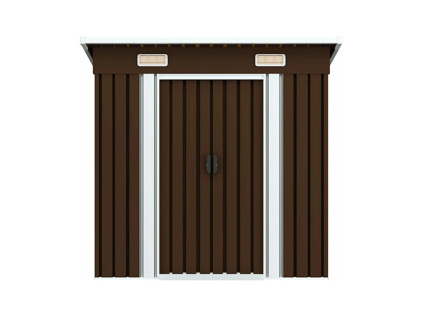 Gartenschuppen Braun 194x121x181 cm Stahl