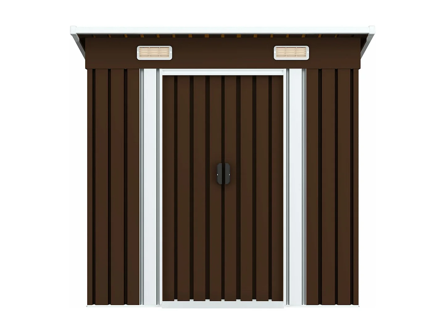 Gartenschuppen Braun 194x121x181 cm Stahl