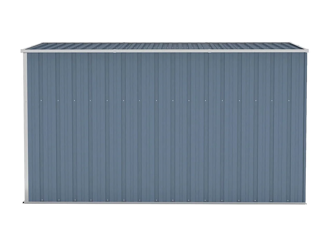 Abri de jardin mural Gris 118x288x178 cm Acier galvanisé
