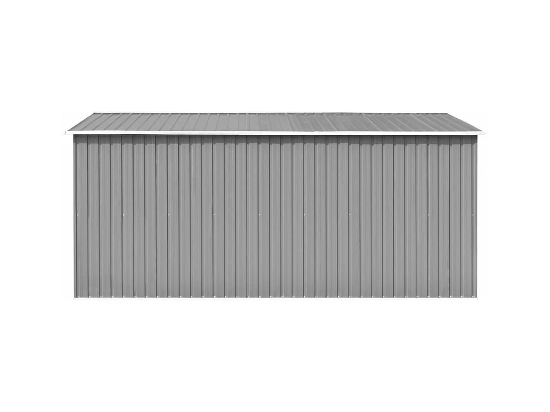 Casetta da giardino 257x392x181 cm Metallo grigio