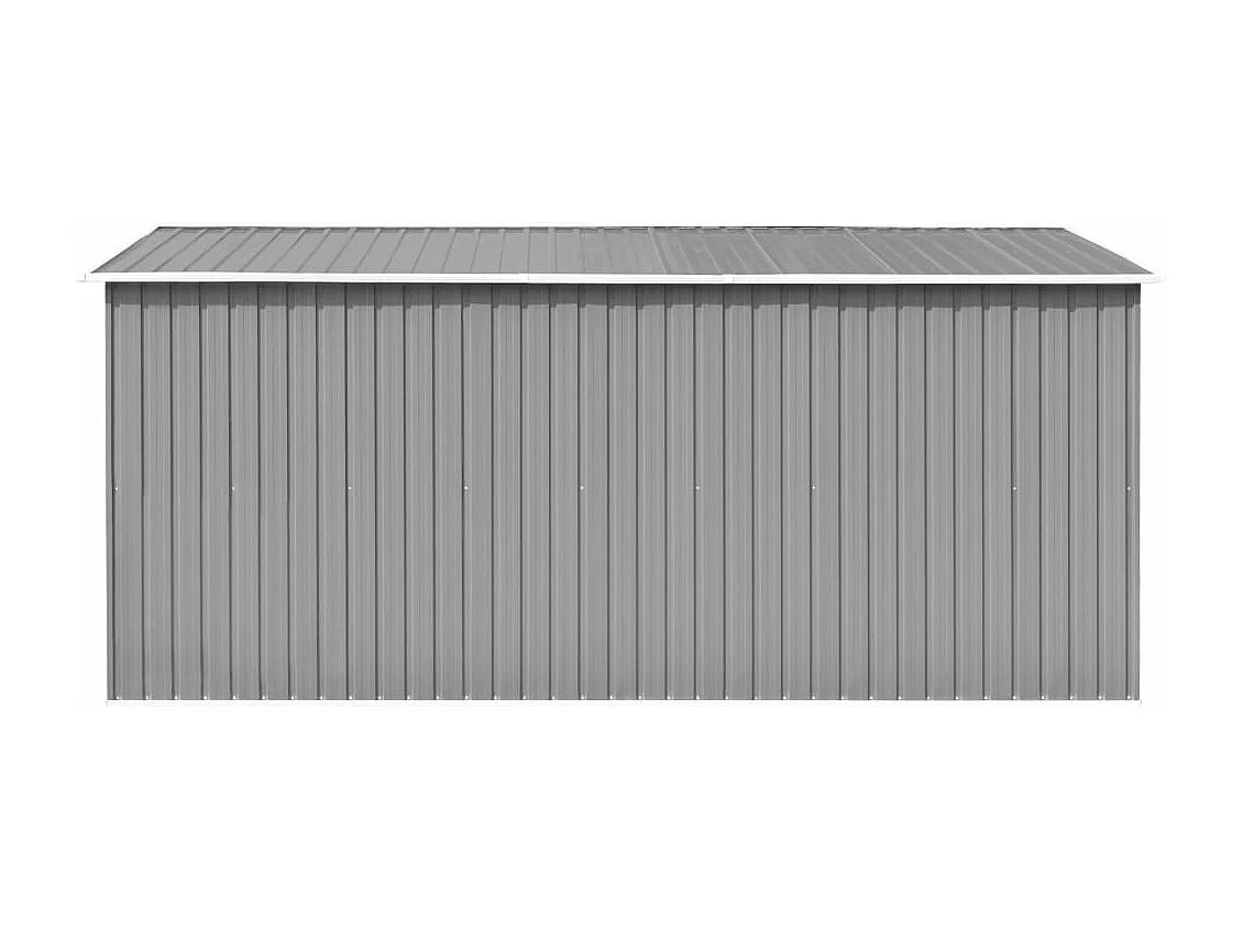 Casetta da giardino 257x392x181 cm Metallo grigio