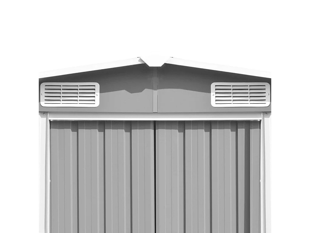 Casetta da giardino 257x392x181 cm Metallo grigio