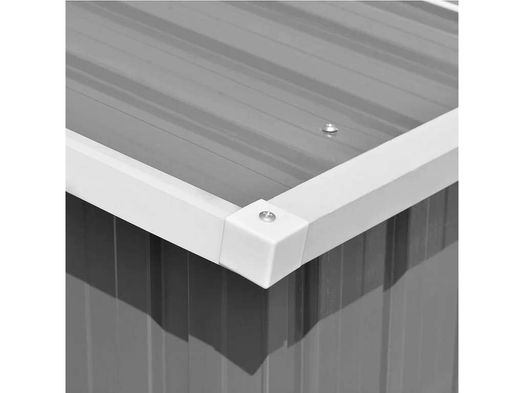 Casetta da giardino 257x392x181 cm Metallo grigio
