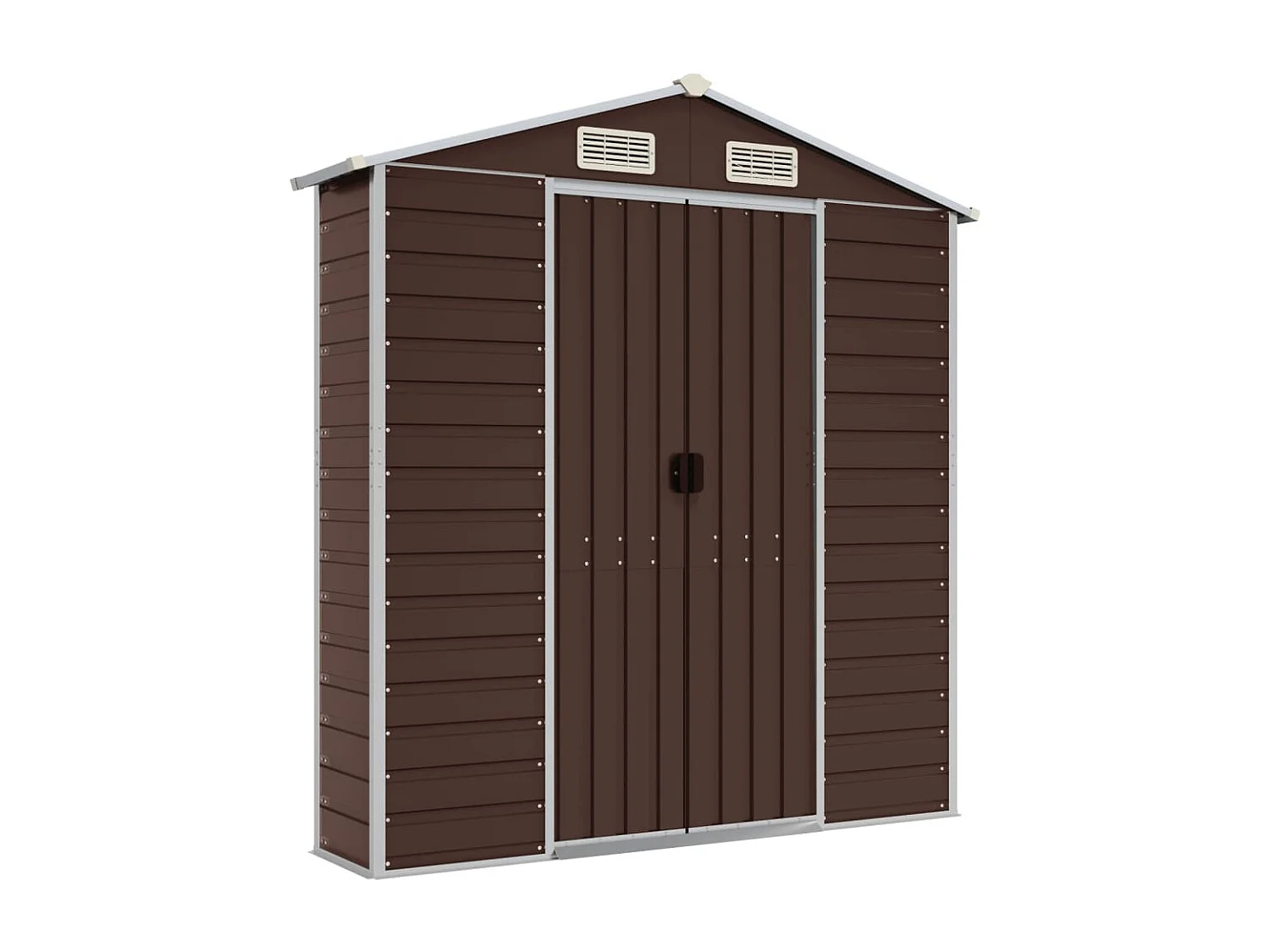 Abri de jardin marron 191x215x198 cm acier galvanisé