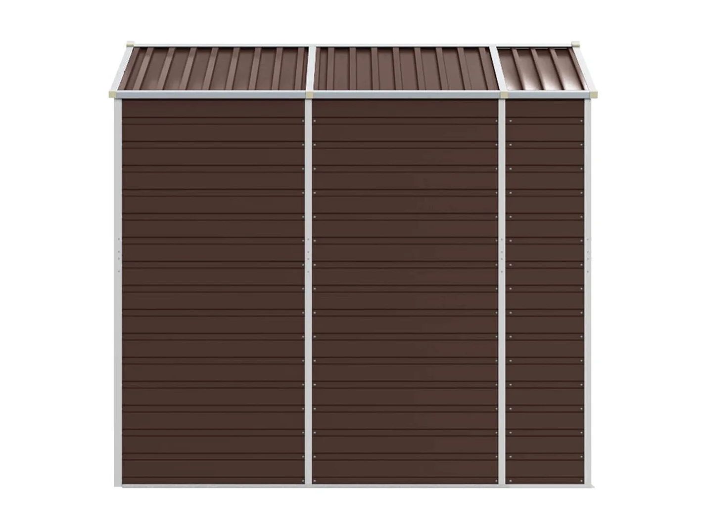 Galpão de jardim marrom 191x215x198 cm aço galvanizado