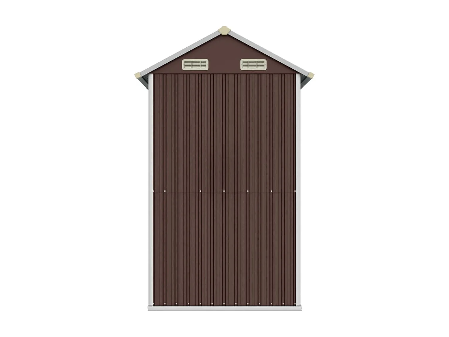 Casetta da giardino marrone 192x152,5x237 cm in acciaio zincato