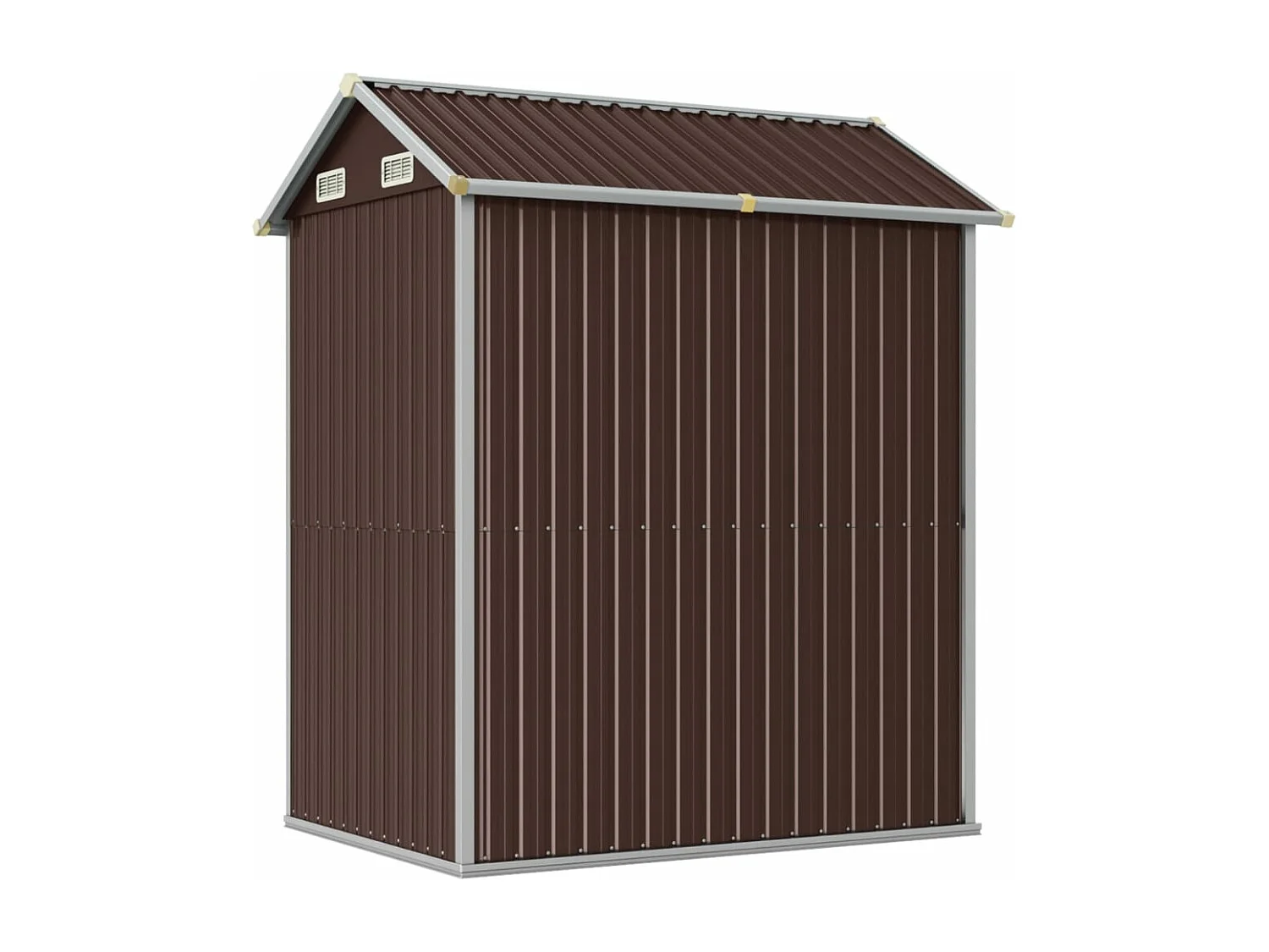 Casetta da giardino marrone 192x152,5x237 cm in acciaio zincato