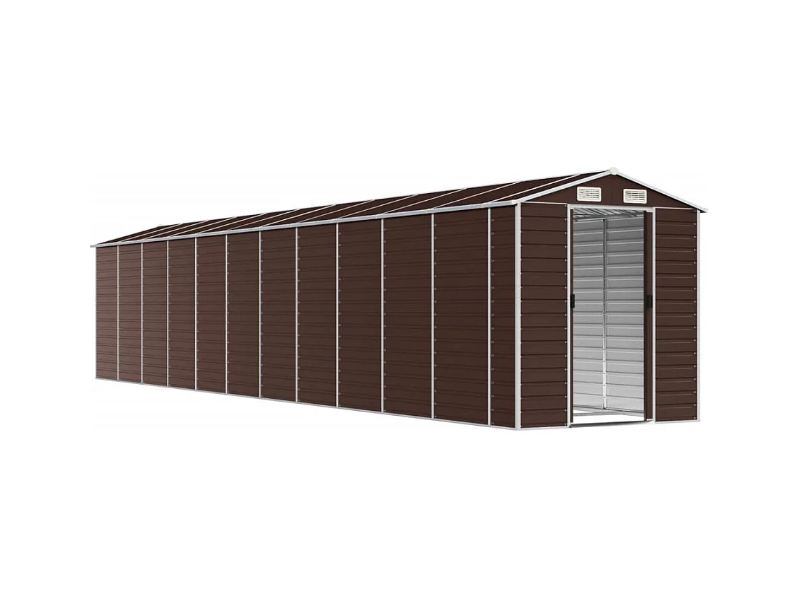 Abri de jardin marron 191x980x198 cm acier galvanisé