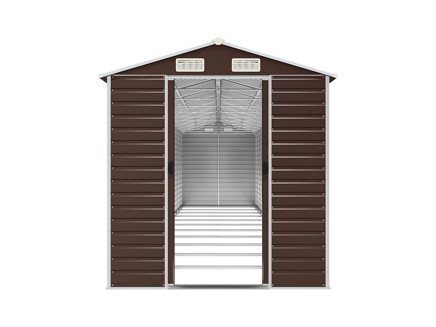 Abri de jardin marron 191x980x198 cm acier galvanisé