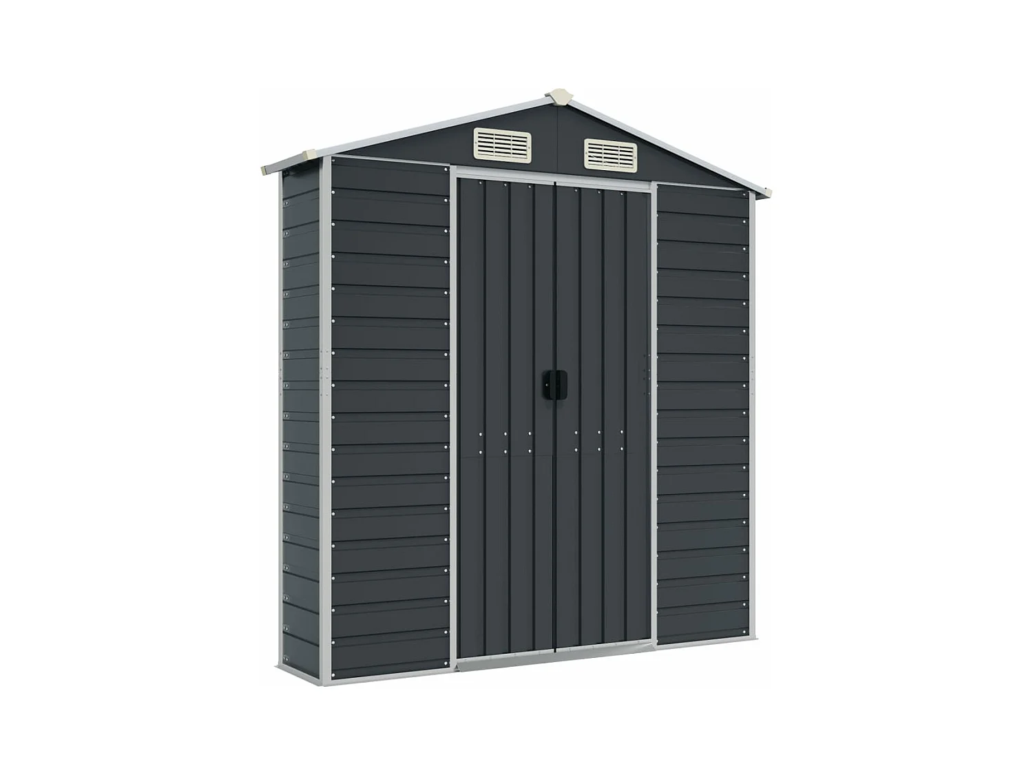 Abri de jardin anthracite 191x725x198 cm acier galvanisé